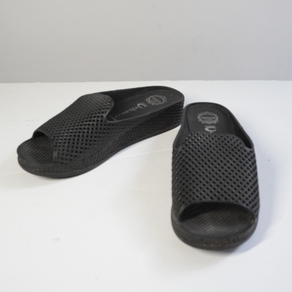 Jeffrey Campbell Havana Last Black‎ Open Toe Slide Sandals Women's Size 6